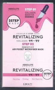 Brandneu "Absolute New York Premium 2 Stufen Maske revitalisierendes Kollagen 12er Pack" - Bild 1 von 3