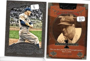 LOTE PREMIUM LOU GEHRIG: 12 COMO NUEVAS TODAS LAS TARJETAS DIFERENTES - ¡¡¡BV$108.00!!!¡! - Imagen 1 de 10