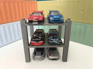 2x 3D Printed Dual Car Stackable Lifts for 1/64 Hot wheels greenlight and more - Picture 1 of 8