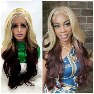Long Wave Lace Front Wigs Synthetic Daily Party Wig Heat Safe - Picture 1 of 13