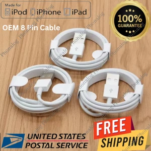 USB Fast Charger Cable 3/6FT For iPhone 14 13 12 11 XR 8 7 6 iPad Charging Cord - Picture 1 of 13