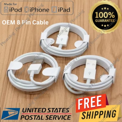 USB Fast Charger Cable 3/6FT For iPhone 14 13 12 11 XR 8 7 6 iPad Charging Cord - Image 1 of 4