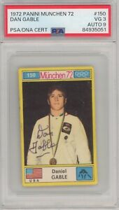 Dan Gable 1972 Panini Munchen 72 Olympics Rookie #150 Autograph PSA 3 Auto 9 USA