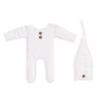 2Pcs Set Hat And Romper Set Baby Photography Props Outfit Clothing Hats