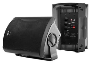 2 Way Active Speakers With Built In Amplifier Polypropylene Cone Woofer Black - Picture 1 of 2
