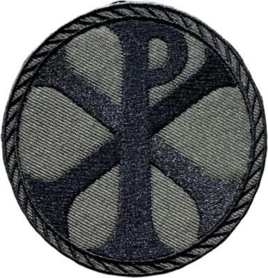 CHI-RHO CHRISTOGRAM JESUS CHRIST CHRISTIAN SYMBOL PX FOREST TACTICAL HOOK PATCH - Image 1 of 2