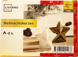 3 x Livarno Weihnachtskerzen Stern 2´er Set - Bild 1 von 4