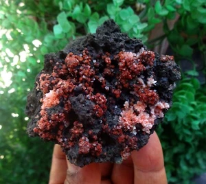 Red Calcite On Chalcedony Matrix Minerals - Picture 1 of 10