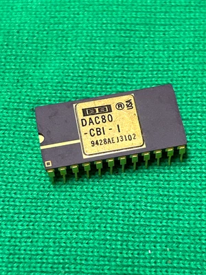 Vintage Burr Brown USA DAC80-CBI-I Gold Ceramic Converter Chip Not Scrap CPU - Image 1 of 3