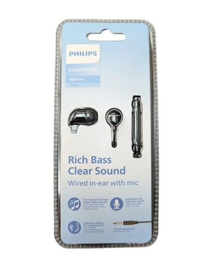 Philips 3.5mm Jack Headphones Earphones Wired for iPhone, iPad, Computer/Samsung - Image 1 of 2