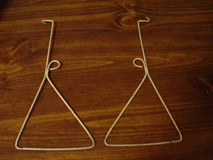 Set of 2 ANTIQUE Metal Wire Hanging Racks of Some Kind Maybe Hand Towels? RARE - Picture 1 of 5