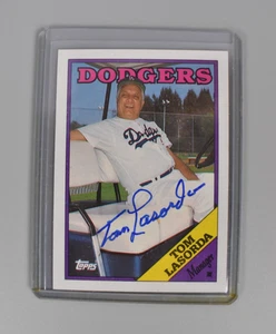 Tom Lasorda Signed 1988 Topps Autographed Baseball Card - Picture 1 of 2