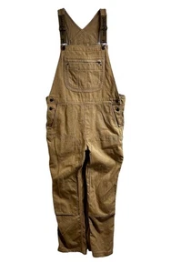 Patagonia Hemp Canvas Carpenter Double Knee Bib Overalls Beige Tan Women’s Large - Bild 1 von 12