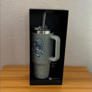 NUEVO NFL Dallas Cowboys pedrería vaso colosal Throwback Joe Logo 40oz - Imagen 1 de 4