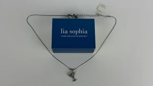 Lia Sophia CHEERS Martini Glas grüne Kristalle Halskette - Bild 1 von 5