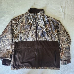 Drake Waterfowl Systems Full Zip Camo Realtree Jacket Fleece Men’s Sz XL FLAW - Picture 1 of 7