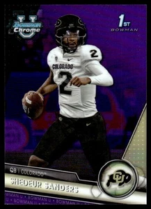 2023 Bowman University Chrome #16 Shedeur Sanders Purple Refractor /399 - Picture 1 of 2