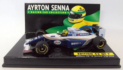 Minichamps 1/43 Scale AS12 43 No.7 Williams FW 16 Renault V10 1994 Ayrton Senna - Image 1 of 4