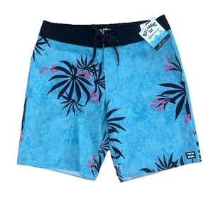 Billabong Recycler Pro Sundays Gr. 28 Performance Boardshorts geblümt blau pink - Bild 1 von 8