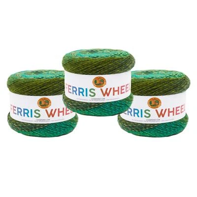(3 Pack) Lion Brand Yarn 217-603J Ferris Wheel Yarn, Evergreen