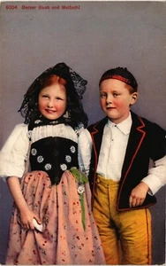 Postal romántica infantil 1900 glamour vintage (P864) - Imagen 1 de 2