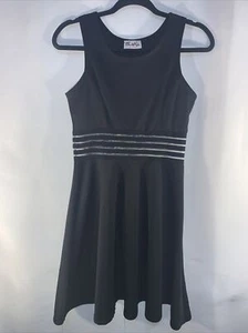 Urban Rose Black Dress W/See Through Mesh Mid Way Size Medium (See Photos) #564 - Picture 1 of 11