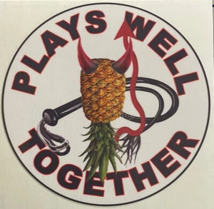Ananas Vinyl Aufkleber Aufkleber spielt gut mit anderen Lifestyle Spaß Swinger Bdsm - Bild 1 von 2