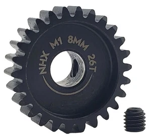 NHX RC MOD1 8mm Bohrung gehärteter Stahl 26T Ritzel Gear Speed Run Drag Racing - Bild 1 von 4