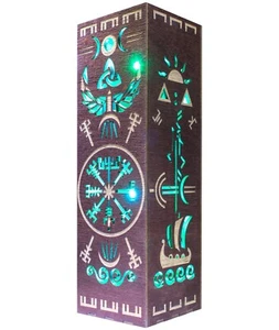 Vegvisir Lamp Viking, Norse Runes and Mythology Symbols RGB LED Lamp - Picture 1 of 10