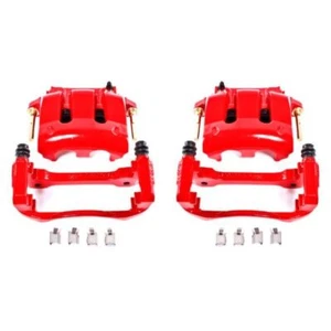 Power Stop Front Red Calipers w/Brackets Pair Fits 05-14 Ford Mustang - Picture 1 of 10