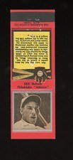 1934 Diamond Match Co. Matchbook Cover Silver Border Baseball Eric McNair EX/MT