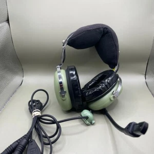 David Clark H10-13.4 Aviation Headset Tested Dual GA Plugs P/N 12507G-42 - Foto 1 di 6