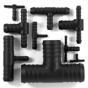 T Piece Hose Pipe Connector 3 way Joiner Mender Repair Oil Gas Diesel Air Vacuum - Picture 1 of 61