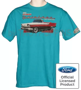 1-MENS WEAR-FORD FAIRLANE 1959 CONVERTIBLE 500 CLASSIC 59 CAR SHOW GEAR T-SHIRT - Picture 1 of 5