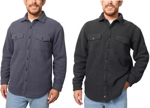 Freedom Foundry Men's Plaid Fleece Jackets Super Plush Sherpa Lined Jacket Shirt - Picture 1 of 28