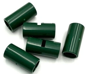 Lego 5 New Dark Green Technic Pin Connectors Round 2L with Slots Parts - Picture 1 of 1
