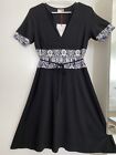 Leona Edmiston Dress Size 4 Non Crush Great Stretch Flowing Fabric Nwt Rrp $355