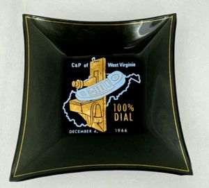 Dec 4, 1966 100% Dial Glass Presentation Tray, C & P of West Virginia - Picture 1 of 6