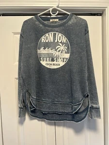 Ron Jon Surf Shop Cocoa Beach Long Sleeve Womens Size Medium Distressed Look - Picture 1 of 11