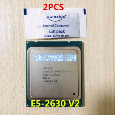 2PCS Intel Xeon E5-2630 V2 CPU SR1AM 2.6Ghz 15Mb 7.2GT/s LGA2011 Processor - Image 1 of 3