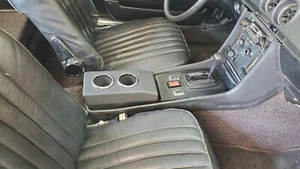 Center Console Cup Holder For Mercedes-Benz R107 SL SLC 350 450 Black Leather - Bild 1 von 7