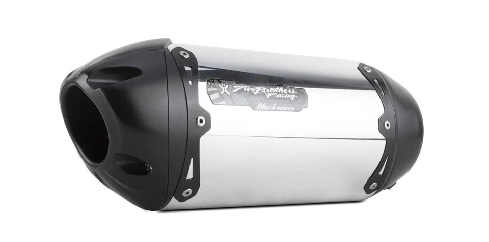 2008-2021 R6 Two Brothers Polish Aluminum Slip On Exhaust System - BLACK Series - Image 1 of 1