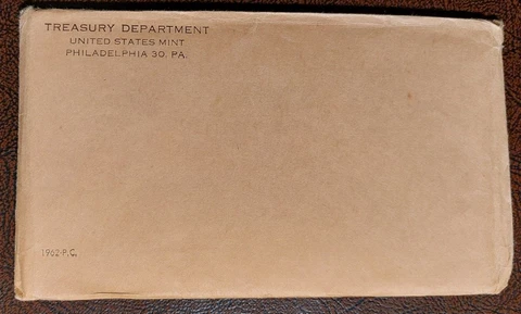 1962 PROOF SET In UNOPENED ORIGINAL ENVELOPE in VERY NICE condition, NICE DATE Cover