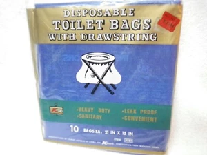 10 Portable Toilet Replacement Waste Bags Doodie Disposable Camping Blue KMART - Picture 1 of 4