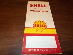 Mapa de ruta Shell Wisconsin 1959 vintage - Imagen 1 de 1