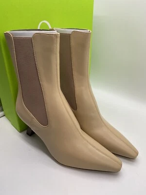 Botas Sam Edelman Sammie para mujer talla 8 beige cuero almendra tacón de aguja Foto 1 de 4