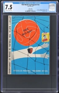 1954 World Cup Program Brazil v Mexico Opening Match of Tournament CGC 7.5 - Picture 1 of 2