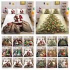 Christmas Tree Gifts Kids Santa Claus Decor Quilt Duvet Cover Set Kids Double