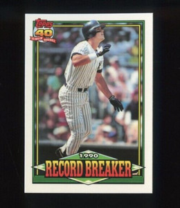 1991 TOPPS TIFFANY RECORD BREAKER #4 KEVIN MAAS NEW YORK YANKEES
