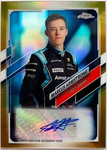 Topps Fórmula 1 2021 cromado, Marcus Armstrong dorado autógrafo tarjeta F1 #39/50 - Imagen 1 de 2